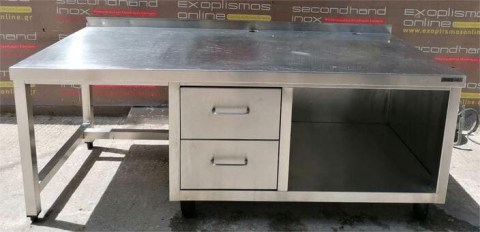 Μεταχειρισμένο Ερμάριο Ανοξείδωτο Με 2 Συρτάρια 1/1Gn 163x75x64Cm 
